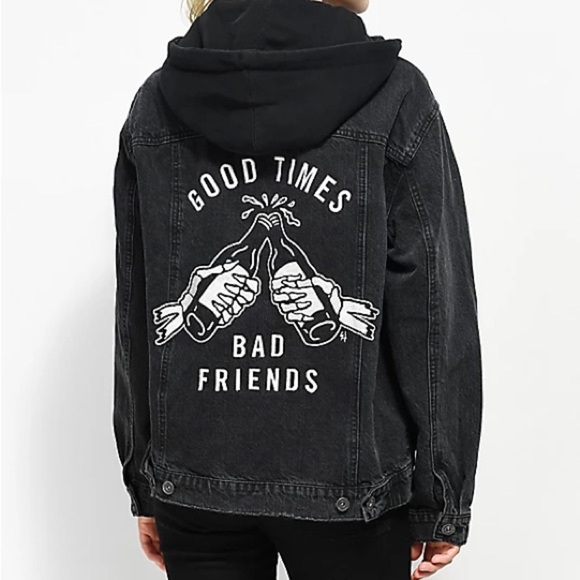 Good Times Jean Jacket - Black - Picture 2 of 3